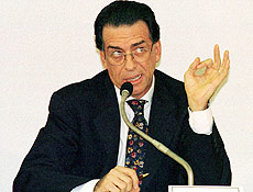 Salvatore Cacciola, ex-dono do banco Marka, durante depoimento no Senado em 1999